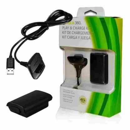 KIT CARGA CONTROLE XBOX 360 - CABO + BATERIA