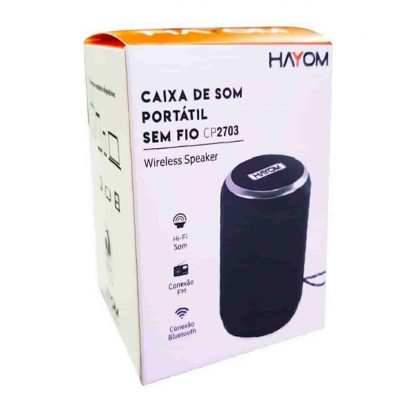 CAIXA DE SOM PORTÁTIL SEM FIO CP2703 HAYOM