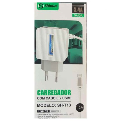 CARREGADOR SHINKA V8 SH-T13 3.4A